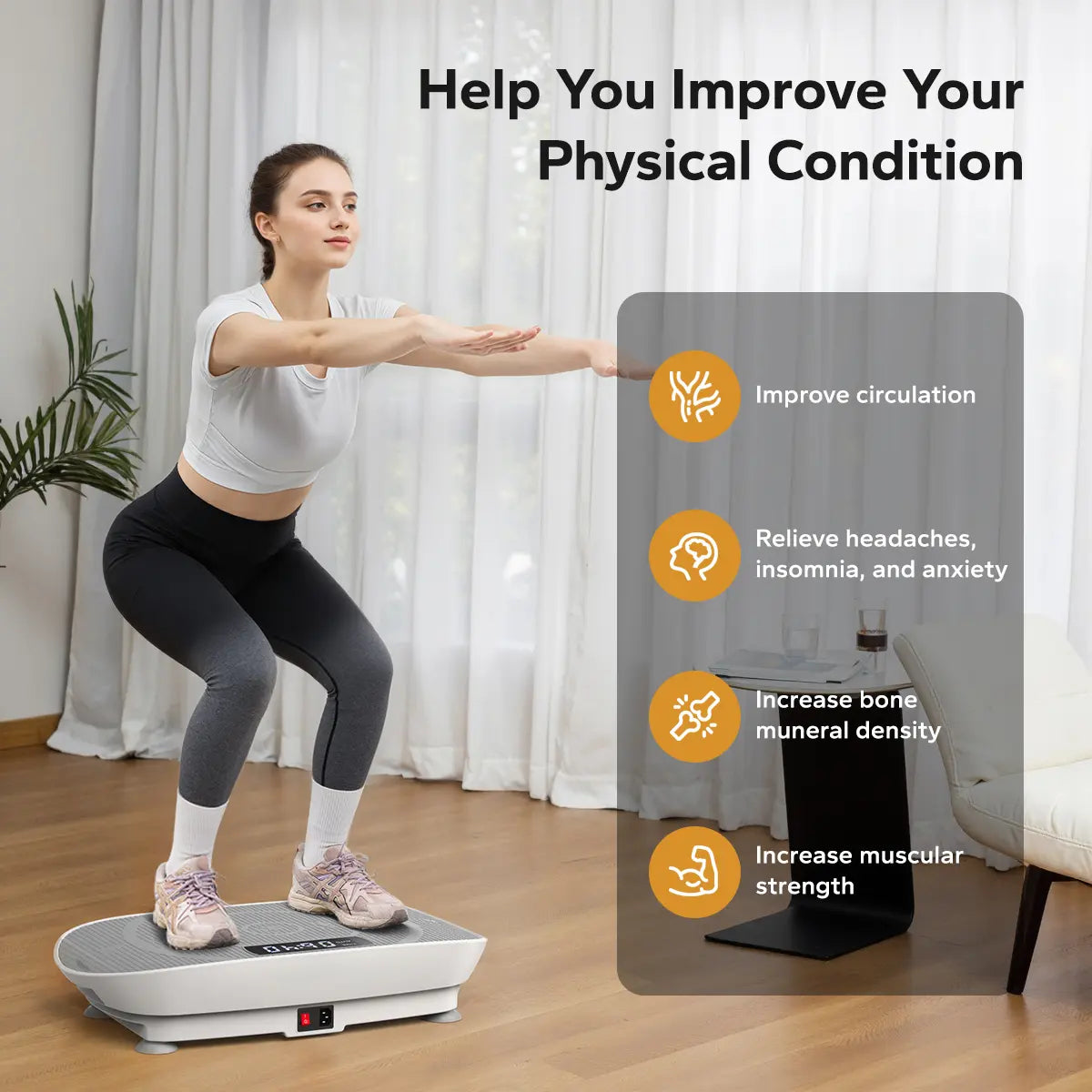 Vibration Plate Exercise Machine Max User Weight 400LBS