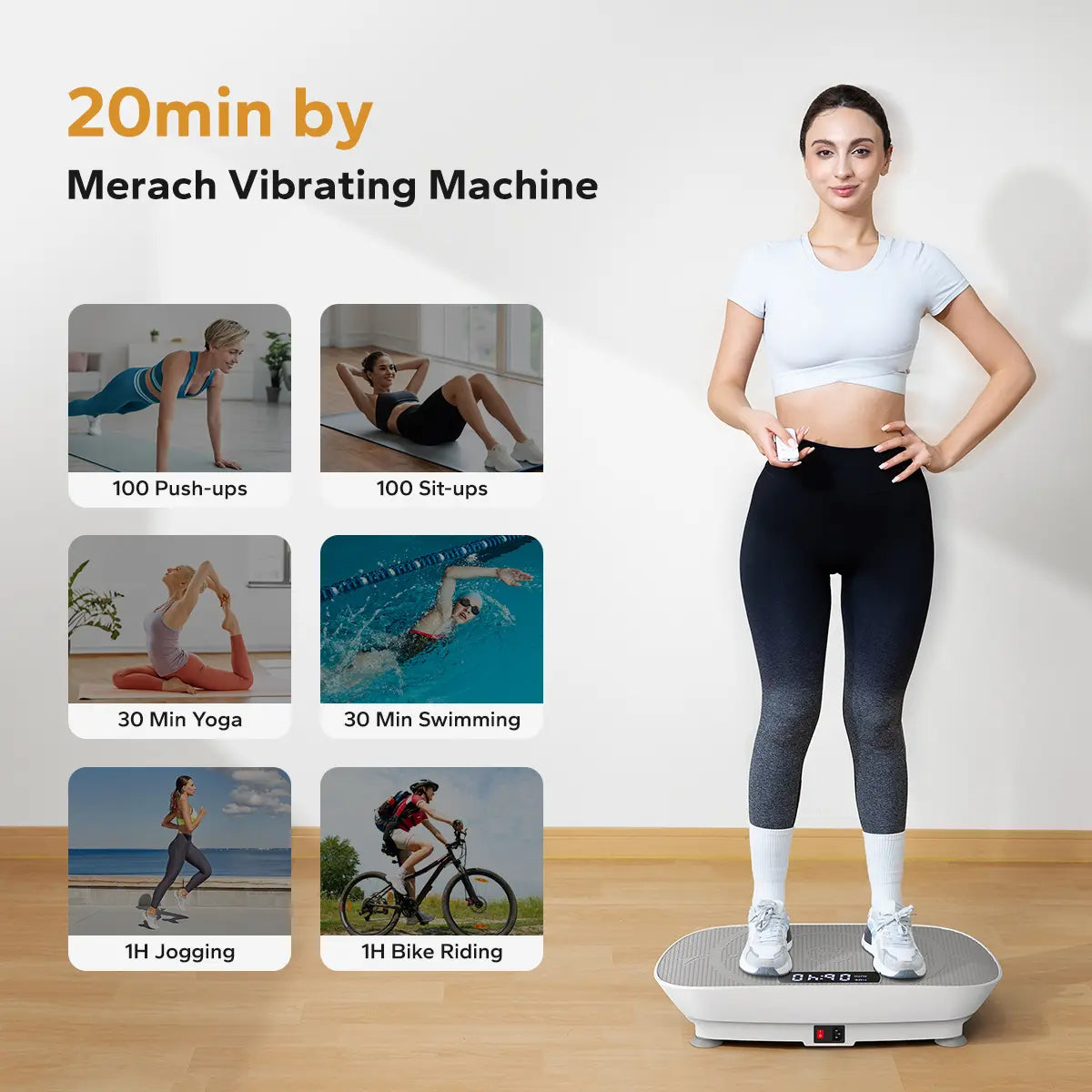 Vibration Plate Exercise Machine Max User Weight 400LBS