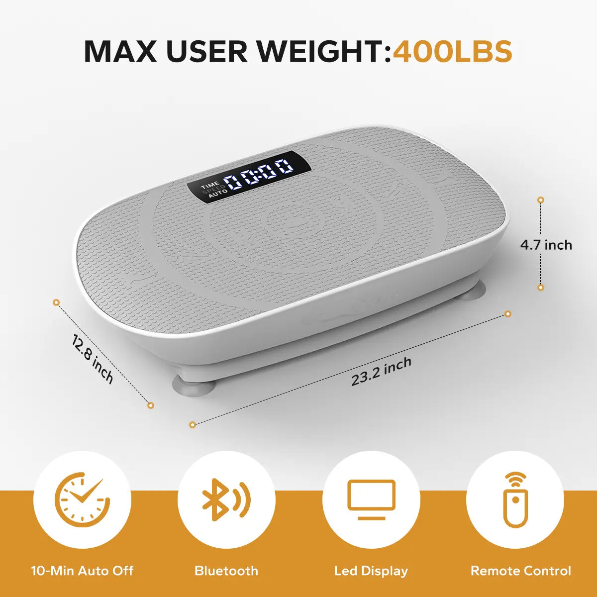 Vibration Plate Exercise Machine Max User Weight 400LBS