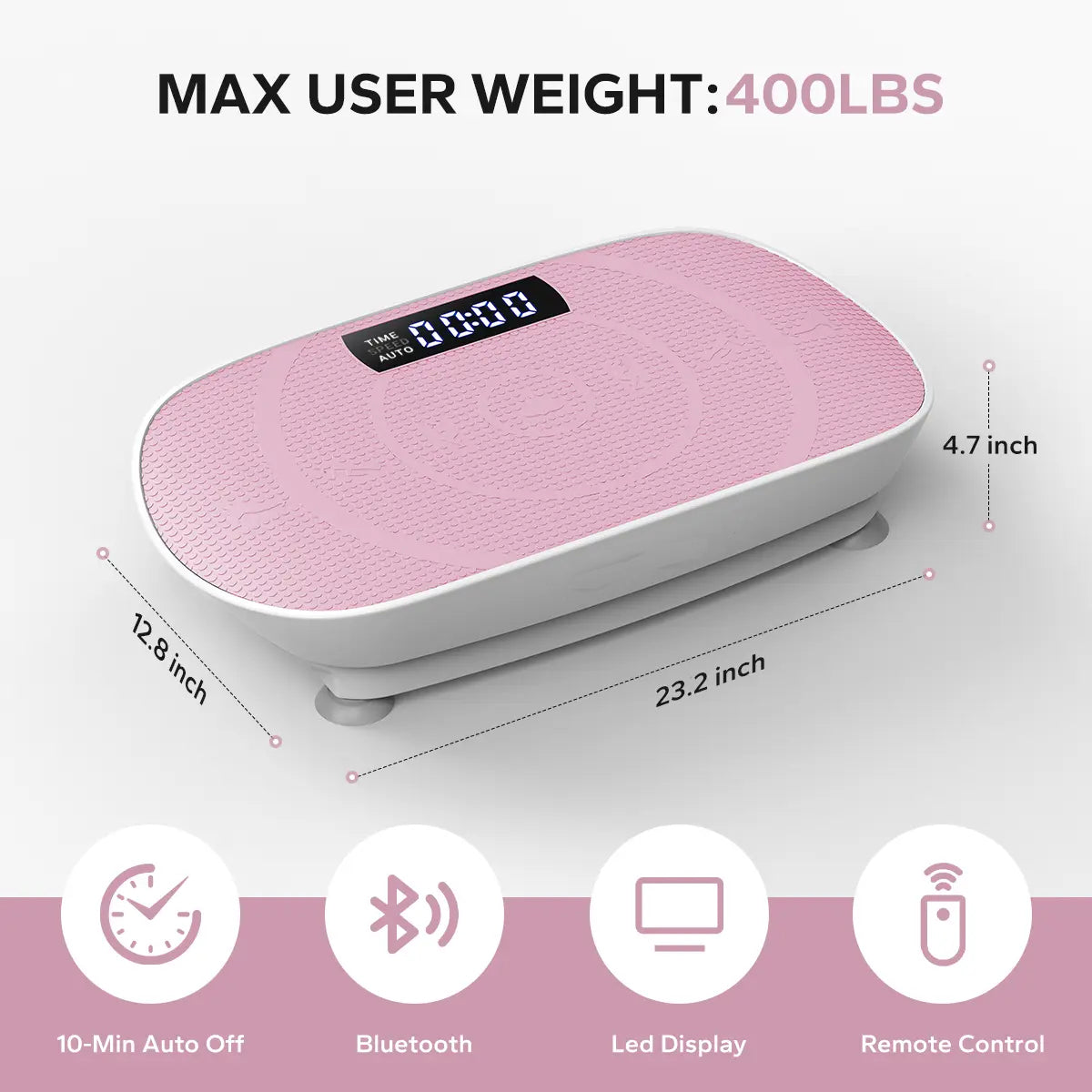Vibration Plate Exercise Machine Max User Weight 400LBS
