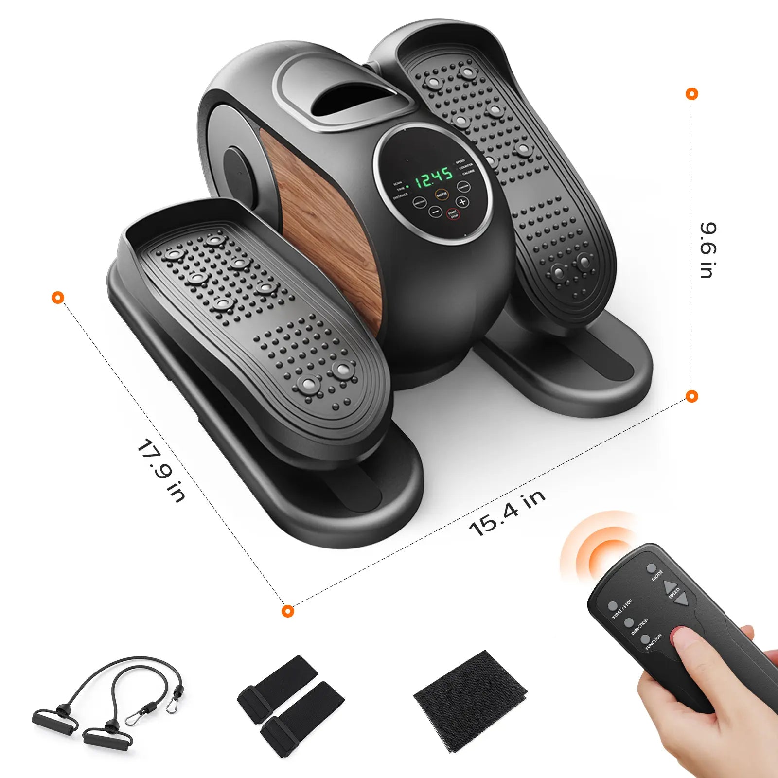 Under Desk Elliptical Machine Remote Control with 12 Speeds